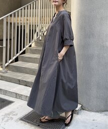 ナイロンスキッパーロングワンピース