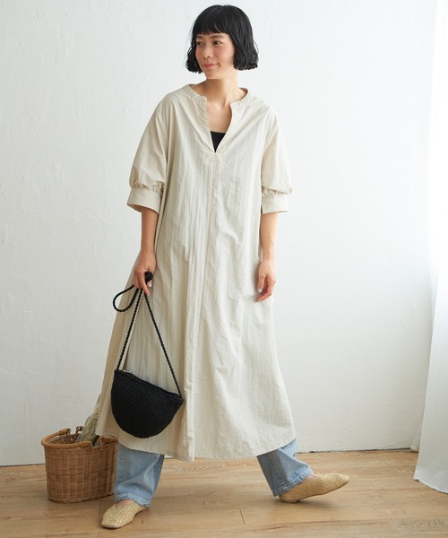 LBC（エルビーシー）の「ナイロンスキッパーロングワンピース（ワンピース・レディース・グレー/ベージュ/その他26・M）」の8枚目の写真