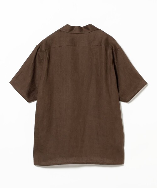 BEAMS F（ビームスエフ）の「【別注】Paul Stuart / リネン ハーフスリーブ プルオーバーシャツ（シャツ/ブラウス・メンズ・レッド系その他/ブラウン/ブラック・48/44/50/46）」の8枚目の写真