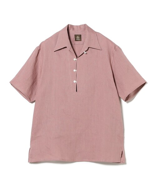 BEAMS F（ビームスエフ）の「【別注】Paul Stuart / リネン ハーフスリーブ プルオーバーシャツ（シャツ/ブラウス・メンズ・レッド系その他/ブラウン/ブラック・48/44/50/46）」の10枚目の写真