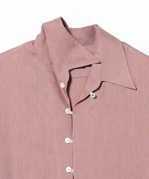 BEAMS F（ビームスエフ）の「【別注】Paul Stuart / リネン ハーフスリーブ プルオーバーシャツ（シャツ/ブラウス・メンズ・レッド系その他/ブラウン/ブラック・48/44/50/46）」の11枚目の写真