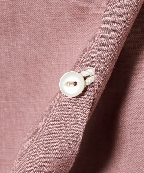 BEAMS F（ビームスエフ）の「【別注】Paul Stuart / リネン ハーフスリーブ プルオーバーシャツ（シャツ/ブラウス・メンズ・レッド系その他/ブラウン/ブラック・48/44/50/46）」の14枚目の写真