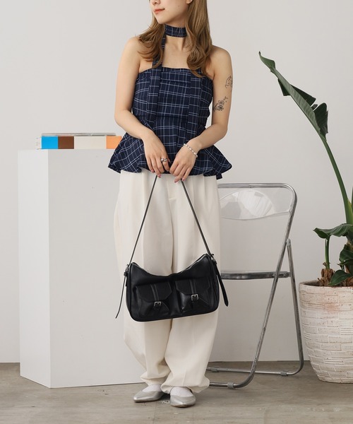 ROOPTOKYO（ループトウキョウ）の「チェック柄ペプラムベアトップス（チューブトップ・レディース・ブルー/ブラック/アイボリー・FREE）」の19枚目の写真