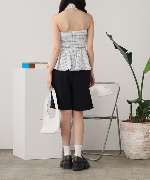 ROOPTOKYO（ループトウキョウ）の「チェック柄ペプラムベアトップス（チューブトップ・レディース・ブルー/ブラック/アイボリー・FREE）」の22枚目の写真