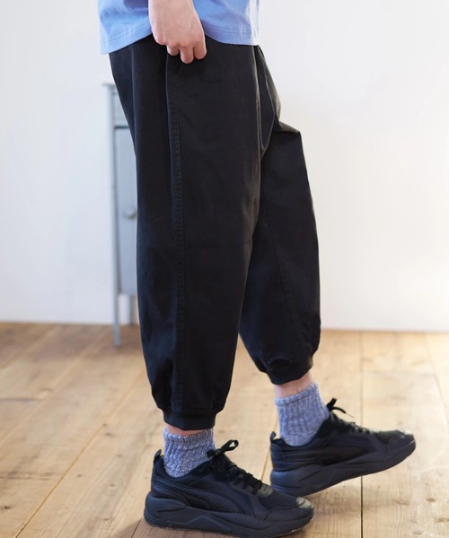 go slow caravan（ゴースローキャラバン）の「Duckster/ダックスター　ストレッチツイル リブクロップドパンツ（その他パンツ・メンズ・ブラック/カーキ/ベージュ/ダークインディゴブルー・MEDIUM/LARGE/X-LARGE）」の7枚目の写真