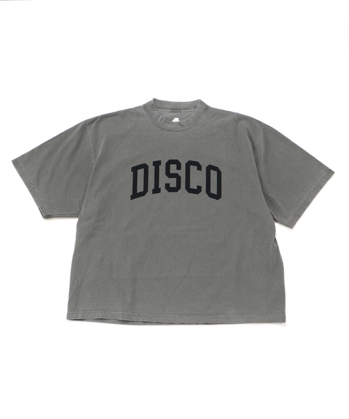 is-ness(イズネス)の「ISNESS MUSIC / イズネス ミュージック DISCO FLOCKY PRINT T-SHIRT(Tシャツ/カットソー・メンズ・チャコールグレー/ブラウン/ホワイト・LARGE/MEDIUM)」の1枚目の写真
