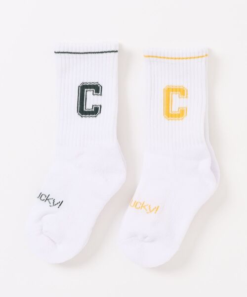 Catchup（ケチャップ）の「【Catchup】stay luckyソックス 2P（ソックス/靴下・キッズ・ネイビー/グリーン・M/XL/L/S）」の2枚目の写真