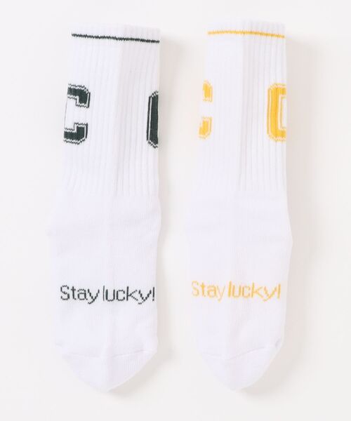 Catchup（ケチャップ）の「【Catchup】stay luckyソックス 2P（ソックス/靴下・キッズ・ネイビー/グリーン・M/XL/L/S）」の3枚目の写真