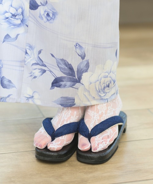 CELEN（セレン）の「【浴衣小物】ストレッチレース足袋 単品（和装小物・レディース・ホワイト/ブラック・FREE）」の7枚目の写真