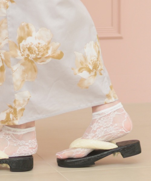 CELEN（セレン）の「【浴衣小物】ストレッチレース足袋 単品（和装小物・レディース・ホワイト/ブラック・FREE）」の5枚目の写真