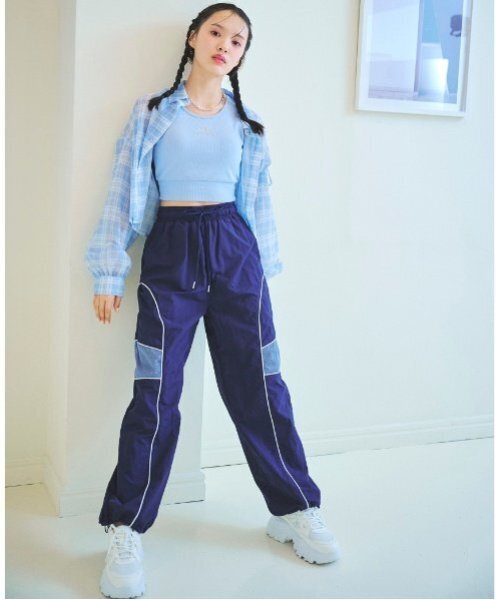 LOVETOXIC（ラブトキシック）の「チェックシアーシャツ（シャツ/ブラウス・キッズ・ブラック/オフホワイト/サックスブルー・M:150cm/S:140cm/L:160cm）」の18枚目の写真