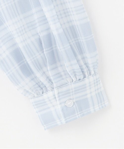 LOVETOXIC（ラブトキシック）の「チェックシアーシャツ（シャツ/ブラウス・キッズ・ブラック/オフホワイト/サックスブルー・M:150cm/S:140cm/L:160cm）」の13枚目の写真