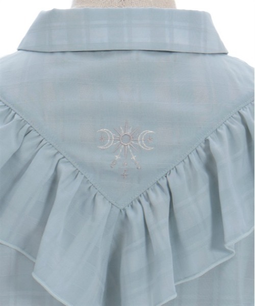 axes femme POETIQUE(アクシーズファムポエティック)の「シアーチェックフリルシャツ(シャツ/ブラウス・レディース・ブラック/グリーン/ホワイト・MEDIUM)」の20枚目の写真