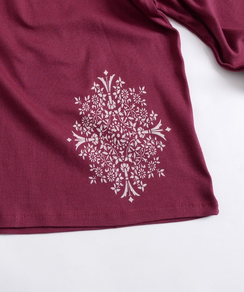 MARAI(マーライ)の「フレア七分袖カットソー こなれ感(Tシャツ/カットソー・レディース・カーキ/マジェンタ/ブラック・FREE)」の18枚目の写真