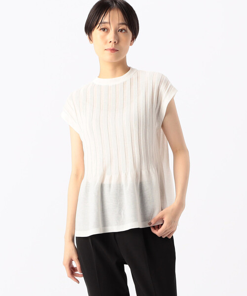 COMME CA（コムサ）の「スパークレーヨンポリエステル プルオーバー（ニット/セーター・レディース・ホワイト/ベージュ・9号/11号）」の9枚目の写真