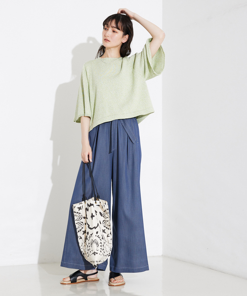 qualite(カリテ)の「テンセルデニムパンツ(その他パンツ・レディース・アイボリー/ブルー・38/36/34)」の7枚目の写真