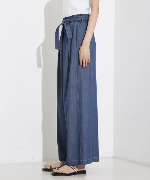 qualite(カリテ)の「テンセルデニムパンツ(その他パンツ・レディース・アイボリー/ブルー・38/36/34)」の9枚目の写真