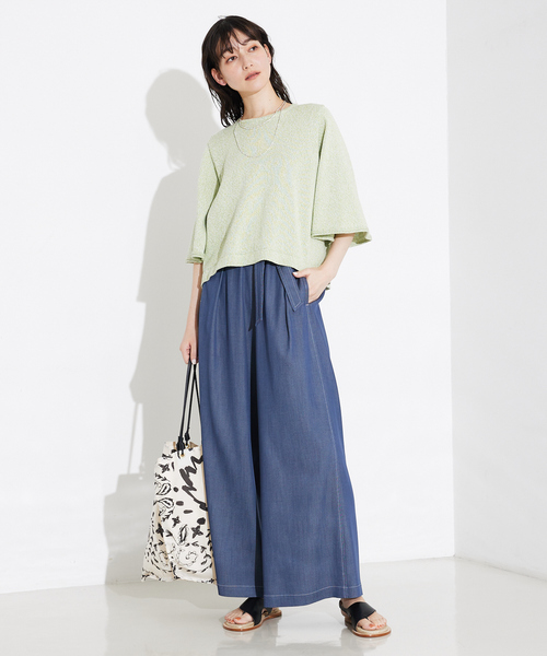 qualite(カリテ)の「テンセルデニムパンツ(その他パンツ・レディース・アイボリー/ブルー・38/36/34)」の15枚目の写真