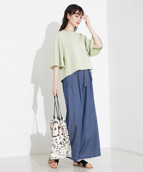 qualite(カリテ)の「テンセルデニムパンツ(その他パンツ・レディース・アイボリー/ブルー・38/36/34)」の16枚目の写真