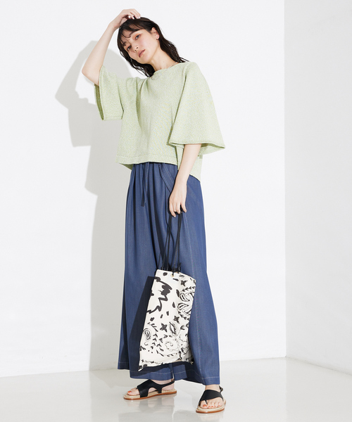 qualite(カリテ)の「テンセルデニムパンツ(その他パンツ・レディース・アイボリー/ブルー・38/36/34)」の17枚目の写真