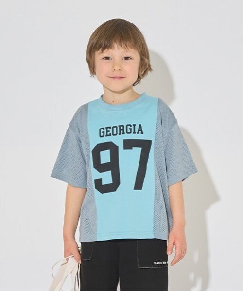 b・ROOM(ビールーム)の「【カイテキ天竺】バイカラービッグTシャツ【子供服】【キッズ】【男の子】【女の子】(Tシャツ/カットソー・キッズ・ホワイト系その他/パープル系その他/ダークブラウン/ターコイズブルー・140cm/120cm/150cm/100cm/110cm/130cm)」の3枚目の写真