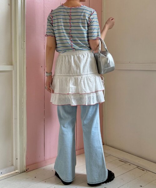 HELLO.SANFRANCISCO（ハローサンフランシスコ）の「【HELLO.SANFRANCISCO】レースレイヤードスカート（スカート・レディース・ピンク/ホワイト/サックスブルー・ONE SIZE）」の14枚目の写真