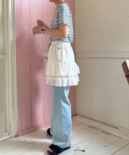 HELLO.SANFRANCISCO（ハローサンフランシスコ）の「【HELLO.SANFRANCISCO】レースレイヤードスカート（スカート・レディース・ピンク/ホワイト/サックスブルー・ONE SIZE）」の15枚目の写真