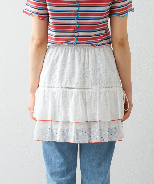 HELLO.SANFRANCISCO（ハローサンフランシスコ）の「【HELLO.SANFRANCISCO】レースレイヤードスカート（スカート・レディース・ピンク/ホワイト/サックスブルー・ONE SIZE）」の20枚目の写真