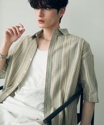 Over size retro stripe shirt / オーバーサイズレトロ配色ストライプシャツ