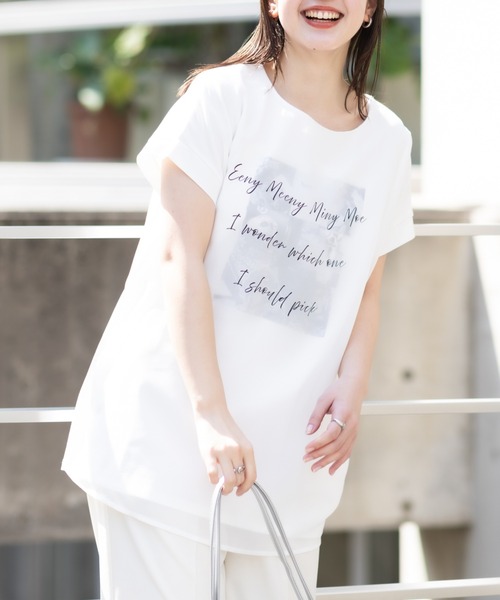 tシャツ 「meeny miny」「旭山動物園応援商品」アニマルPhotoシフォンTシャツ レディース meeny miny】【旭山動物園応援商品】アニマルPhotoシフォンT
