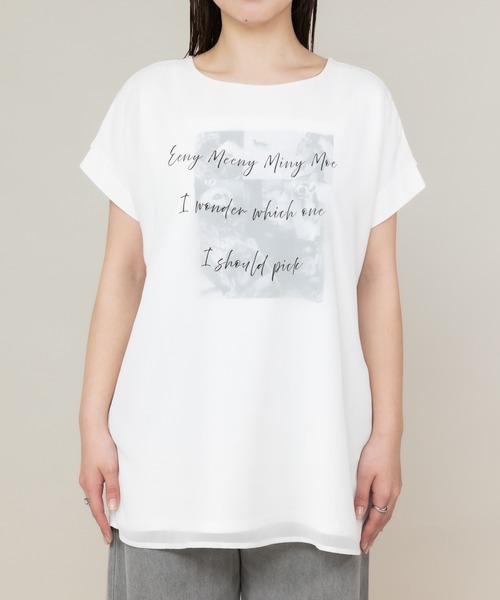 tシャツ 「meeny miny」「旭山動物園応援商品」アニマルPhotoシフォンTシャツ レディース meeny miny】【旭山動物園応援商品】アニマルPhotoシフォンT