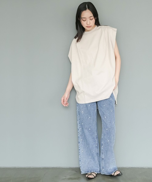 mili an deni(ミリアンデニ)の「ハート刺繍デニムパンツ(デニムパンツ・レディース・ブルー・L/M)」の8枚目の写真