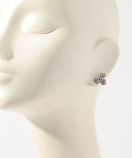 Lele Sadoughi PAVE TRILLIUM ピアス CRYSTAL PAVE TRILLIUM STUD EARRINGS - Lele Sadoughi