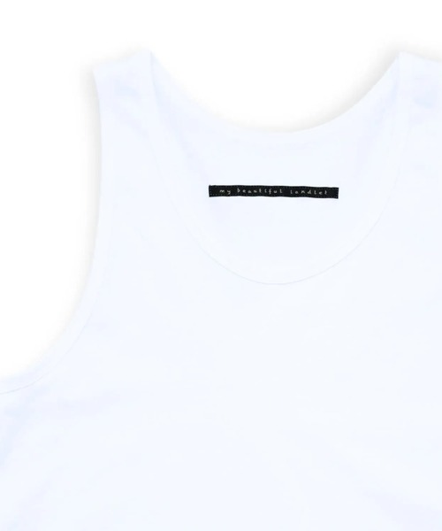 my beautiful landlet（マイビューティフルランドレット）の「【my beautiful landlet】 MERCERIZATION JERSEY STANDARD TANK TOP（Tシャツ/カットソー・メンズ・ブラック/ホワイト・1/2/0）」の6枚目の写真
