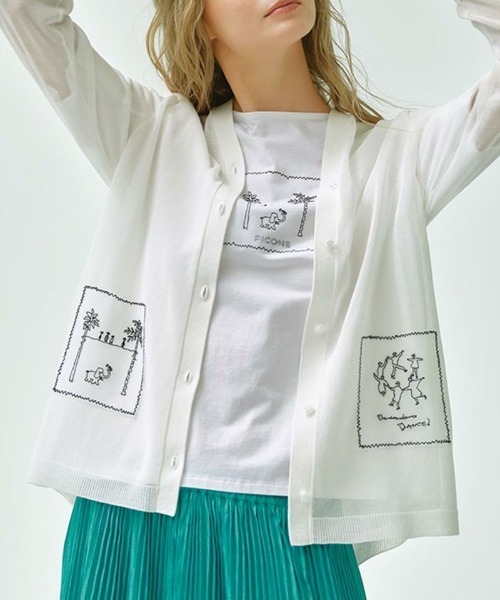 STUDIO PICONE（スタジオピッコーネ）の「コットン１００％冷感プルオーバー（Tシャツ/カットソー・レディース・ブラック/グリーン/ホワイト/オレンジ・M/L/LL）」の2枚目の写真