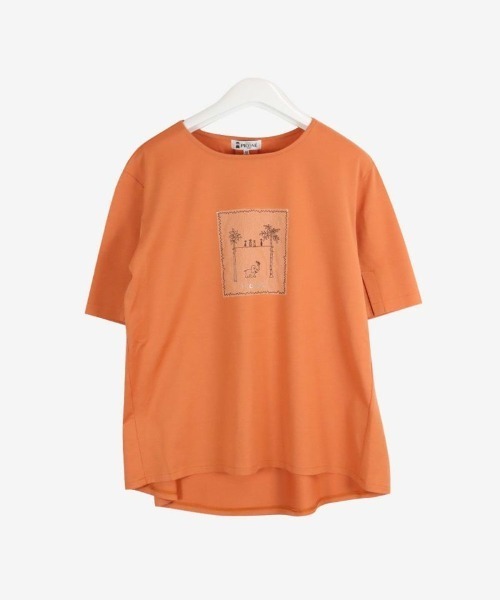 STUDIO PICONE（スタジオピッコーネ）の「コットン１００％冷感プルオーバー（Tシャツ/カットソー・レディース・ブラック/グリーン/ホワイト/オレンジ・M/L/LL）」の4枚目の写真