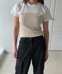 rib bustier docking t-shirt