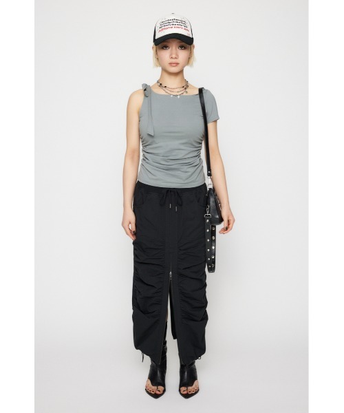 LAGUA GEM(ラグアジェム)の「HALF RIBON CUT トップス(Tシャツ/カットソー・レディース・ライトピンク/ブラック/杢グレー・FREE)」の11枚目の写真