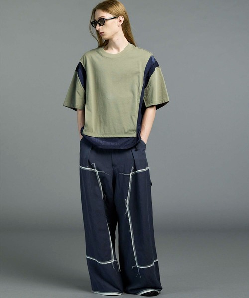 メゾンスペシャル　プライムオーバーレイヤリングクルーネックTシャツ UNISEX》Prime-Over Layering Crew Neck T-shirt/プライム