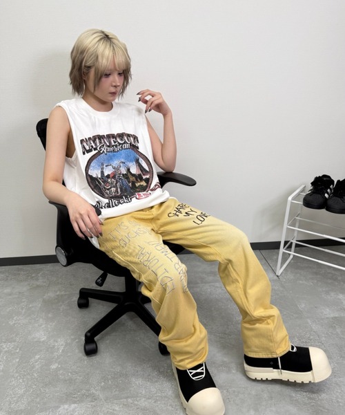 ATMARK(アットマーク)の「《 UNISEX 》英文 アソートパンツ(その他パンツ・メンズ・イエロー/ブラウン・X-LARGE/SMALL/MEDIUM/LARGE)」の3枚目の写真