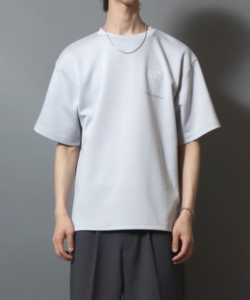 ANPAS(アンパス)の「Ponte Fabric Back Print Floral Pattern T-shirt/ポンチ フラワープリント デジタルグラフィック半袖Tシャツ レディース メンズ ユニセックス モノトーン(Tシャツ/カットソー・メンズ・ホワイト/ライトグレー/ブラック/ブラック系その他2/グレー系その他/ホワイト系その他/ホワイト系その他2/ブラック系その他/グレー系その他2・M/L)」の19枚目の写真