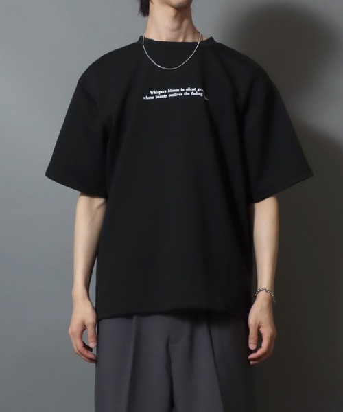 ANPAS(アンパス)の「Ponte Fabric Back Print Floral Pattern T-shirt/ポンチ フラワープリント デジタルグラフィック半袖Tシャツ レディース メンズ ユニセックス モノトーン(Tシャツ/カットソー・メンズ・ホワイト/ライトグレー/ブラック/ブラック系その他2/グレー系その他/ホワイト系その他/ホワイト系その他2/ブラック系その他/グレー系その他2・M/L)」の22枚目の写真