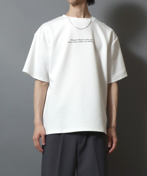 ANPAS(アンパス)の「Ponte Fabric Back Print Floral Pattern T-shirt/ポンチ フラワープリント デジタルグラフィック半袖Tシャツ レディース メンズ ユニセックス モノトーン(Tシャツ/カットソー・メンズ・ホワイト/ライトグレー/ブラック/ブラック系その他2/グレー系その他/ホワイト系その他/ホワイト系その他2/ブラック系その他/グレー系その他2・M/L)」の10枚目の写真