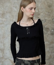 LARTIGENT（ラーティゼン）の「L13 FRILL HALTER SLEEVE（Tシャツ/カットソー）」