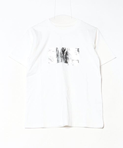 Per sist ence(パーシエンス)の「天竺箔プリントTシャツ(Tシャツ/カットソー・レディース・オフホワイト/チャコールグレー/ブラック・ONE SIZE)」の15枚目の写真