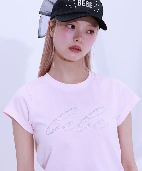 FickleBebe(フィクルベベ)の「BEBEクロップドTEE(Tシャツ/カットソー・レディース・ホワイト/ピンク/ブラック/ブルーグレー・FREE)」の11枚目の写真