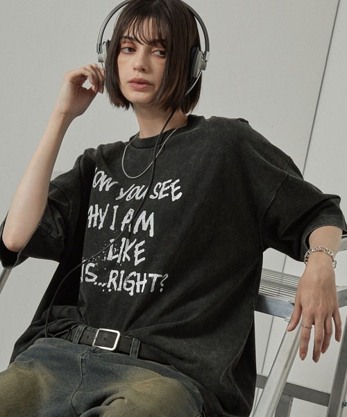 Alfred Alex(アルフレッドアレックス)の「【Alfred Alex】ヴィンテージ加工ロックプリント半袖Tシャツ(Tシャツ/カットソー・メンズ・ブラック/ブラック系1/ブラック系2・L/M)」の11枚目の写真