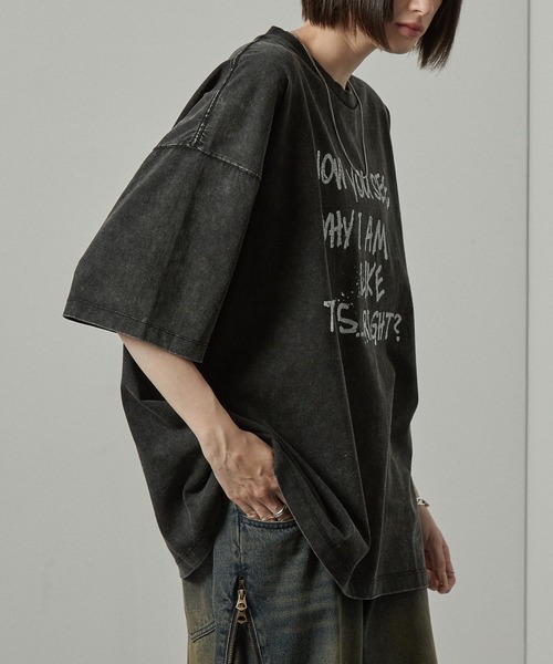 Alfred Alex(アルフレッドアレックス)の「【Alfred Alex】ヴィンテージ加工ロックプリント半袖Tシャツ(Tシャツ/カットソー・メンズ・ブラック/ブラック系1/ブラック系2・L/M)」の12枚目の写真