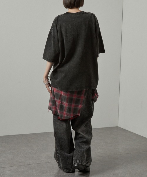 Alfred Alex(アルフレッドアレックス)の「【Alfred Alex】ヴィンテージ加工ロックプリント半袖Tシャツ(Tシャツ/カットソー・メンズ・ブラック/ブラック系1/ブラック系2・L/M)」の22枚目の写真