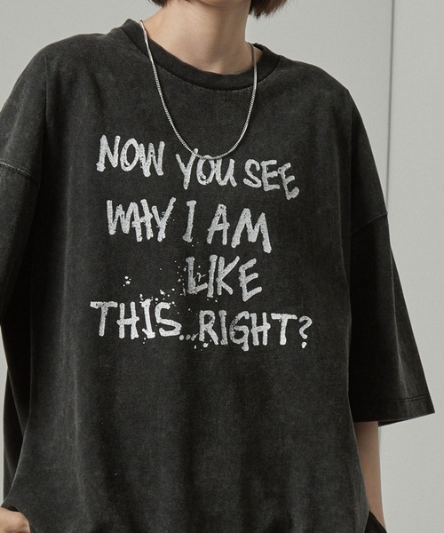 Alfred Alex(アルフレッドアレックス)の「【Alfred Alex】ヴィンテージ加工ロックプリント半袖Tシャツ(Tシャツ/カットソー・メンズ・ブラック/ブラック系1/ブラック系2・L/M)」の9枚目の写真